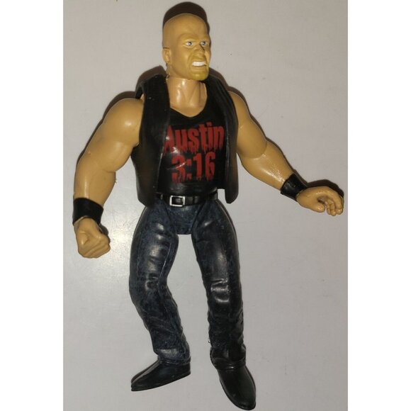 1997 Jakks WWF WWE Stone Cold Steve Austin Red Blood 3:16 Wrestling Figure RARE! - Picture 7 of 12